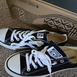 BRAND NEW!!! All Star OX Converse, Black - Size Men's 7, Women's 9